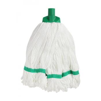 Edco 100 Percent Microfibre Yarn Round Mop W/ Loop Fibres Green