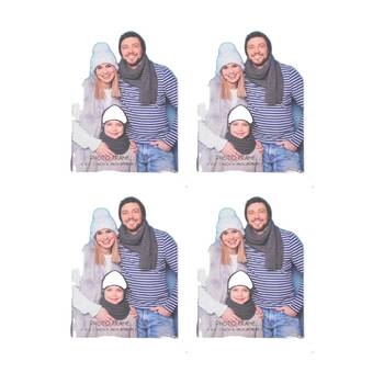 4PK Gibson Gifts Crystal Butterfly Picture Photo Frame 4x6 White Glitter