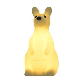 Gibson Gifts Kangaroo LED Night Light Rechargeable Colour Changing Silicone Grey