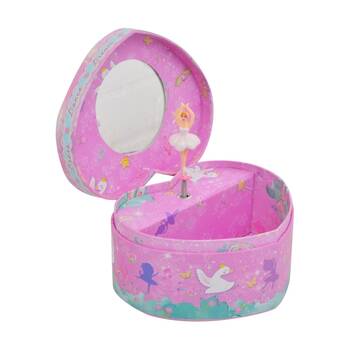 Gibson Gifts Musical Heart Jewellery Box Pink Ballet Themed Keepsake