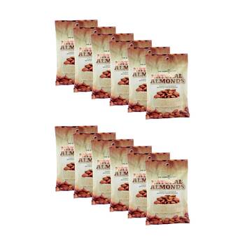 12PK The Happy Nut Co Natural Almonds Ready To Eat Snack 70g Packet