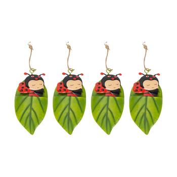 4PK Bug Baby Hanger Garden Figurine Indoor Outdoor Decor Assorted