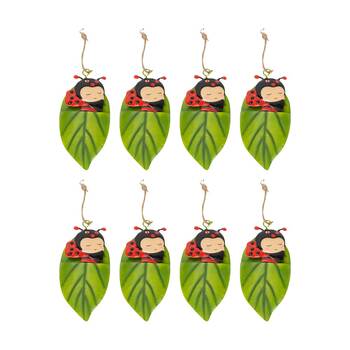 8PK Bug Baby Hanger Garden Figurine Indoor Outdoor Decor Assorted