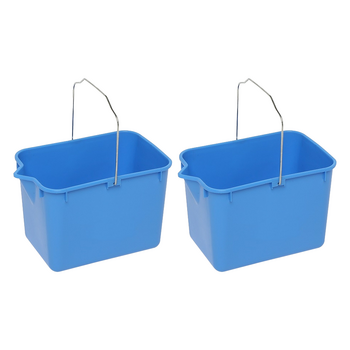 2PK Edco General Purpose Squeeze Mop Bucket With Strong Handles Blue 9L