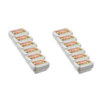 12x 8pc Lemon And Lime Eco Sugarcane Food Container Set 500ml Capacity Assorted