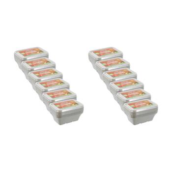 12x 7pc Lemon And Lime Eco Sugarcane Food Container Set 750ml Capacity Assorted
