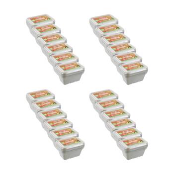 24x 6pc Lemon And Lime Eco Sugarcane Food Container Set 1L Capacity Assorted