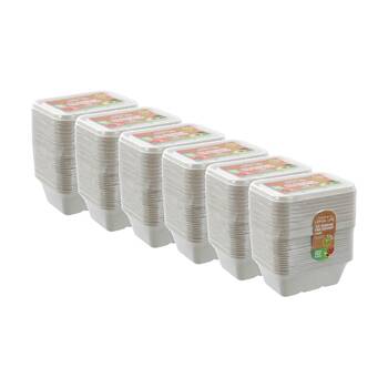 6x 20pc Lemon And Lime Eco Sugarcane Food Container Set 750ml Capacity Assorted