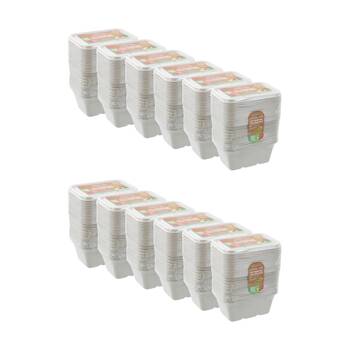 12x 20pc Lemon And Lime Eco Sugarcane Food Container Set 1L Capacity Assorted