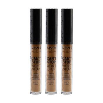 3PK NYX Cant Stop Wont Mahogany 24H Lasting Concealer 3.5Ml