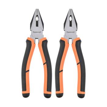 2PK Supercraft Combination Chrome Vanadium Steel Plier W/ Soft Grip Handle 160mm