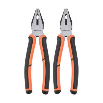 2PK Supercraft Combination Chrome Vanadium Steel Plier W/ Soft Grip Handle 200mm