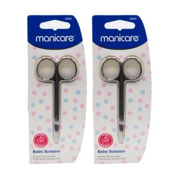 2PK Manicare Nail Scissors For Baby Toddler Grooming Stainless Steel