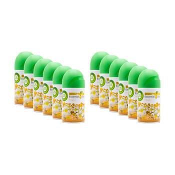 12PK Air Wick Freshmatic Spray Refill Essential Oils Smooth Frangipani 174g