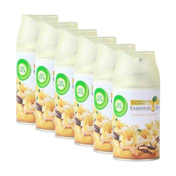 6PK Air Wick Freshmatic Spray Refill Room Freshner Oils Vanilla & Soft Cashmere