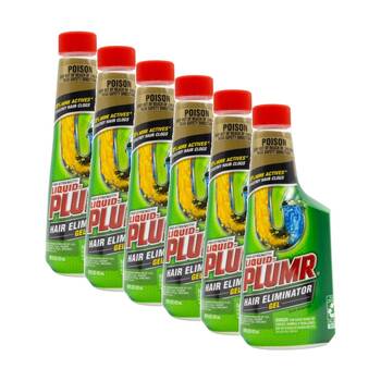 6PK Liquid Plumr Pro Strength Hair Eliminator Gel Clog Remover 473mL