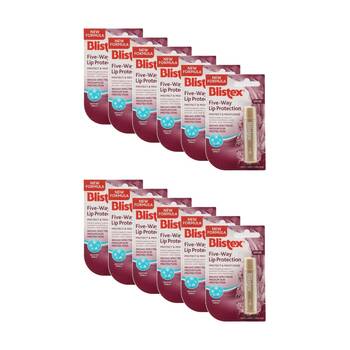 12PK Blistex Lip Protection Five Way Protect Moisturise SPF20 4.25g