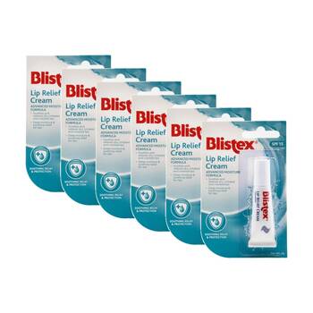 6PK Blistex Lip Relief Cream Advanced Moisture SPF15 Care Soothes & Relieves 6g
