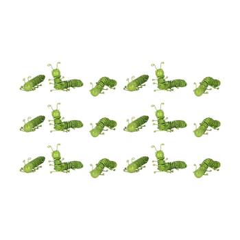6x 3pc Caterpillars Wire Mixed Pack Decorative Garden Decor Green