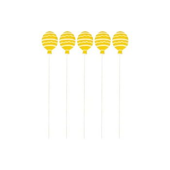 5PK Powder-Coated Metal Decorative Garden Floral Display Balloon Stick Assorted