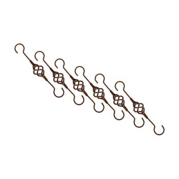 6PK Hanging Hook With Twirl Pre-Rusted Metal Garden Ornament Decor 34cm