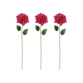 3PK Dahlia Stick Small Decorative Powder Coated Metal Garden Stake Colourful