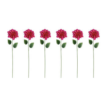 6PK Dahlia Stick Small Decorative Powder Coated Metal Garden Stake Colourful