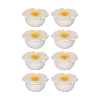 8PK Frangipani Ceramic Decorative Floating Water Feature Pond Ornament
