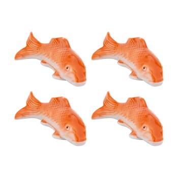 4PK Goldfish Ceramic Floating Decorative Pond Ornament Realistic 22cm