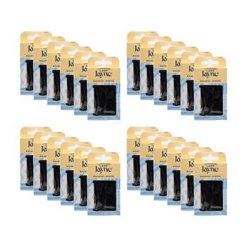 24x 18pc Lady Jayne Elastic Sporties Set Women's Hair Accessories Black