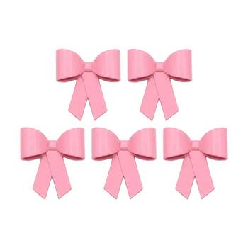5PK Assorted Metal Bow Pot Sitter Powder Coated Garden Decor 12cm