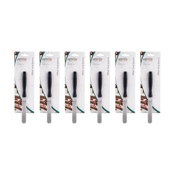 6PK Appetito Stainless Steel Offset Icing Spatula W/ Ergonomic Handle 12cm