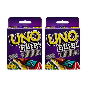 2PK Mattel UNO Flip! Kids/Family Double-Sided Card Colour/Number Match Game 7y+