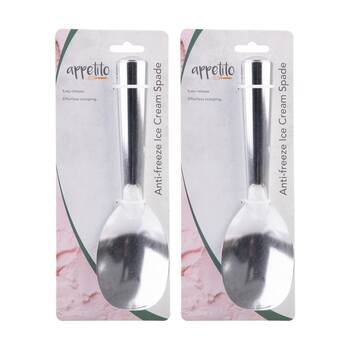 2PK Appetito Polished Aluminium Anti-Freeze Ice Cream Spade Tool