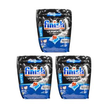 3x 34pc Finish Powerball Ultimate Deep Clean & Shine Dishwasher Tabs Baking Soda