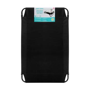 Paws And Claws Foldable Elevated Dog Pet Bed Black 105x65x18cm Large