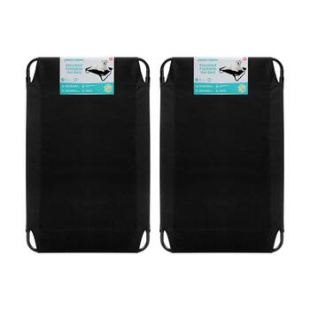 2x Paws And Claws Foldable Elevated Dog Pet Bed Black 105x65x18cm Large