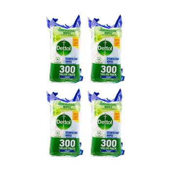 4x 300pc Dettol Fresh Biodegradable Multipurpose Disinfectant Wipes Extra-Large