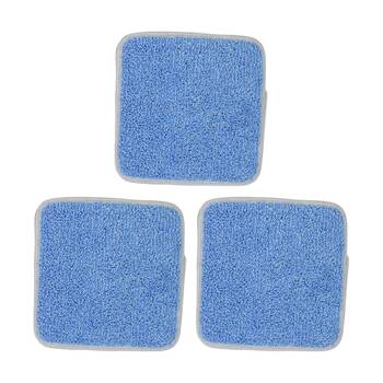3PK Duop Floors Glass Windows Mirrors Reusable Microfibre Cleaning Pad Small