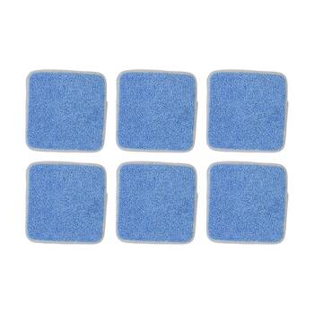 6PK Duop Floors Glass Windows Mirrors Reusable Microfibre Cleaning Pad Small