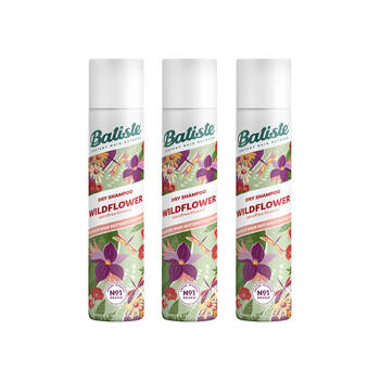 3PK Batiste Dry Shampoo Wildflower Carefree Blooms Scent Hair Care 200mL