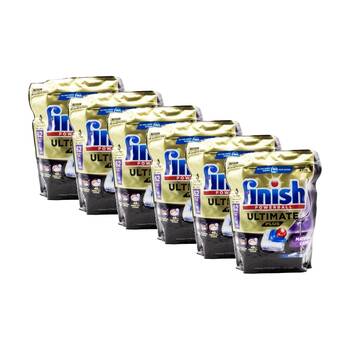 6x 62pc Finish Dishwasher Tablets Powerball Ultimate Plus Fresh Material Care