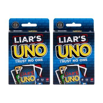 2PK Mattel UNO Liars Kids/Family Bluffing Strategy Travel/Party Card Game 7y+