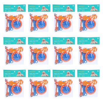 12x 5pc Paws And Claws Puppy Pack TPR Rope Toy Set Puppies/Small Dogs Multicoloured