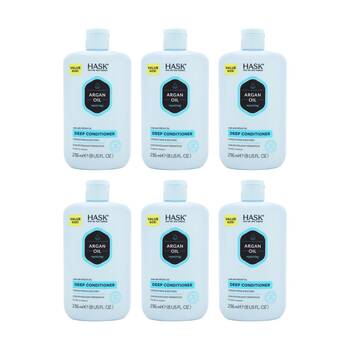 6PK Hask Deep Conditioner Argan Oil Repairing Strengthens And Repairs 236ml