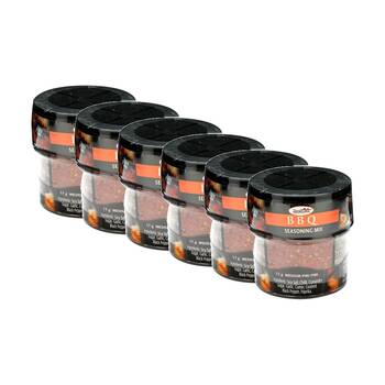 6PK Medallion 4-In-1 BBQ Seasoning Mix W/ Piri-Piri Lemon Pepper & BBQ-Texas 68g