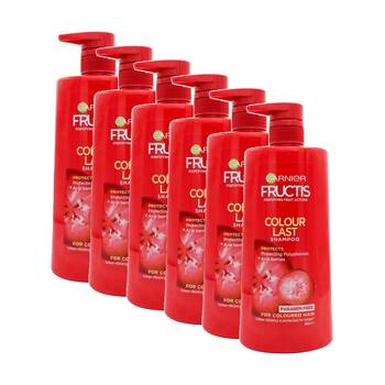 6PK Garnier Fructis Colour Last Vibrancy Protection Shampoo 850ml Acai Berry