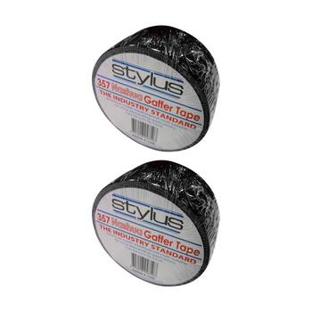 2PK Nashua 10Mt X 48mm Gaffer Tape Black Waterproof Cloth Industrial Heavy Duty