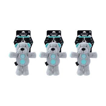 3x Paws And Claws Plush Companion Pet Dog Chew/Cuddle Squeaker Toy Assorted