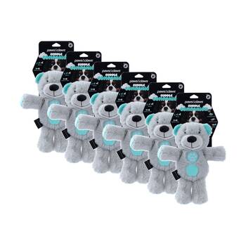 6x Paws And Claws Plush Companion Pet Dog Chew/Cuddle Squeaker Toy Assorted